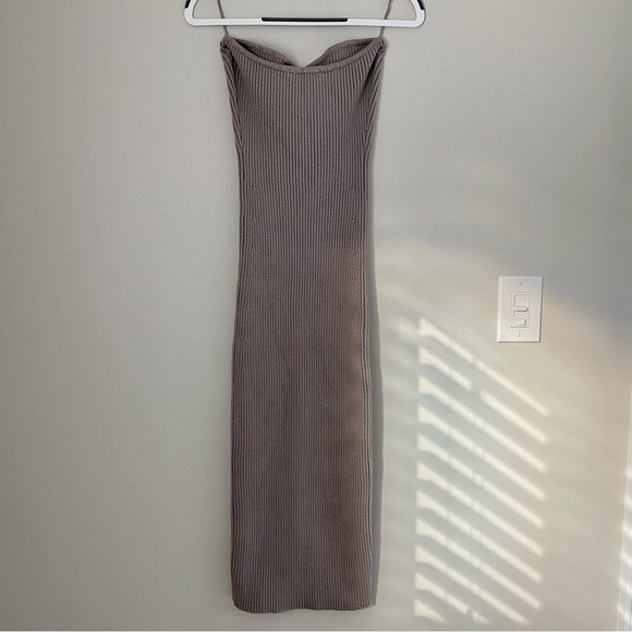 Zara KNIT MIDI DRESS - Picture 8 of 12